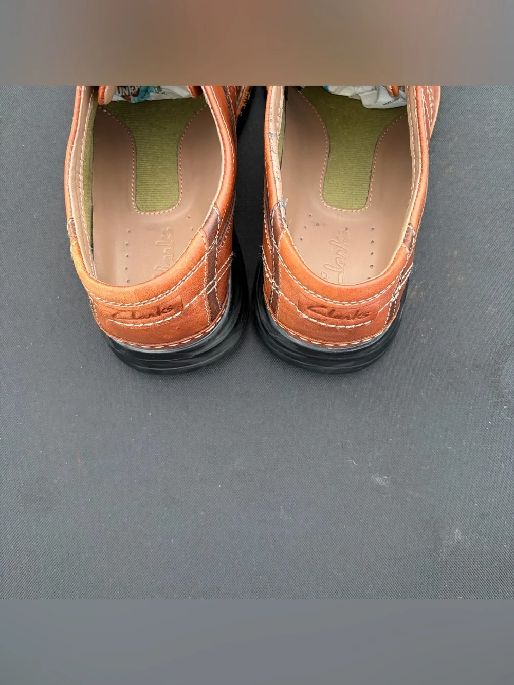 Clarks Active Air Men's Size 10 Two Tone Brown Leather Casual Oxford Sneakers